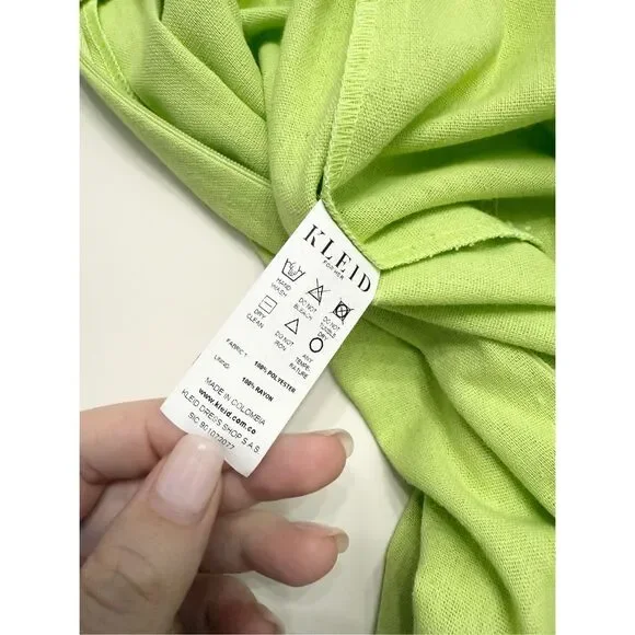 Kleid for Her Womens Lime Green Braided Tiered Julietta Mini Dress Size XS